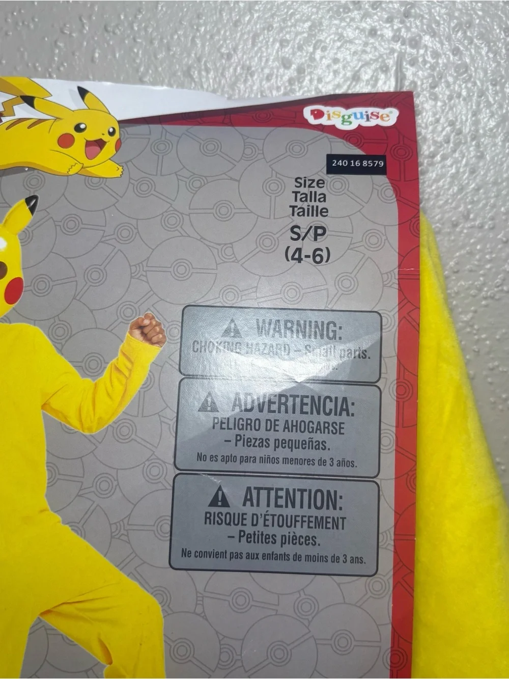 Disguise Pokemon Pikachu Halloween Dress-Up Child Costume S small 4-6